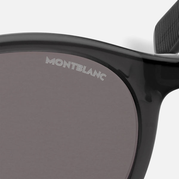 Montblanc Round Sunglasses with Black injected Acetate Frame