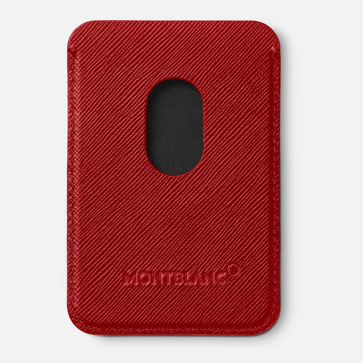 محفظة بطاقات Montblanc Sartorial 2cc MagSafe باللون الأحمر
