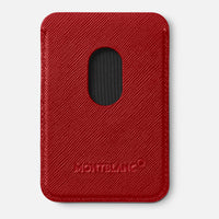 محفظة بطاقات Montblanc Sartorial 2cc MagSafe باللون الأحمر