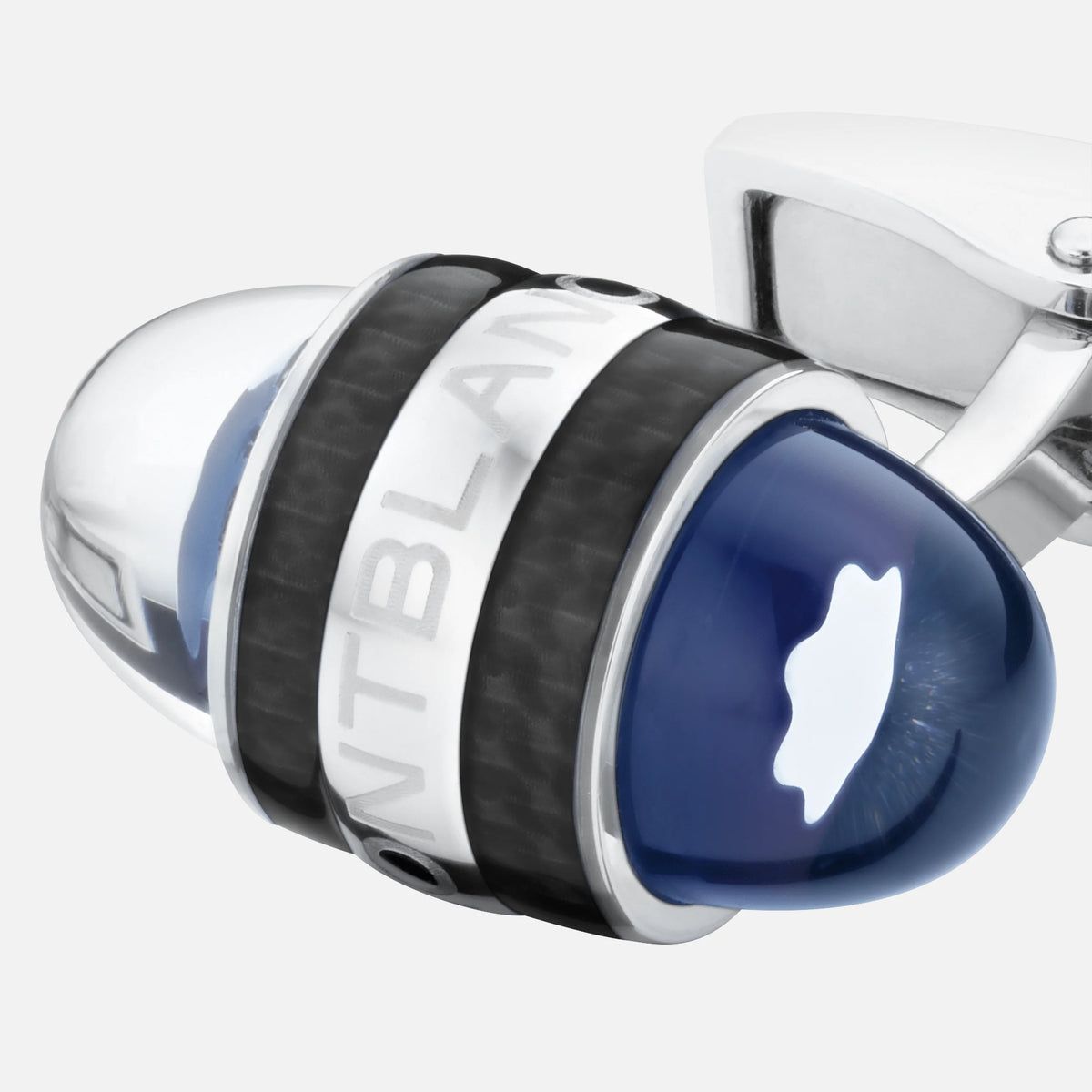 مون بلان ستارووكر أزرار أكمام فولاذية ورنيش