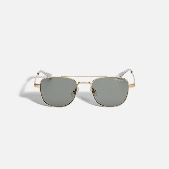 Montblanc Squared Sunglasses with Gold Coloured Metal Frame