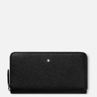 محفظة Montblanc Sartorial بسعة 12 سم مكعب بسحاب حولها باللون الأسود